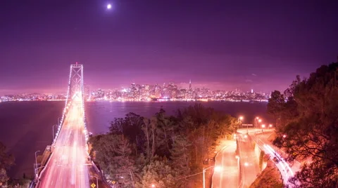Time lapse - Bay Bridge with San Francisco skyline Video stock 42439409