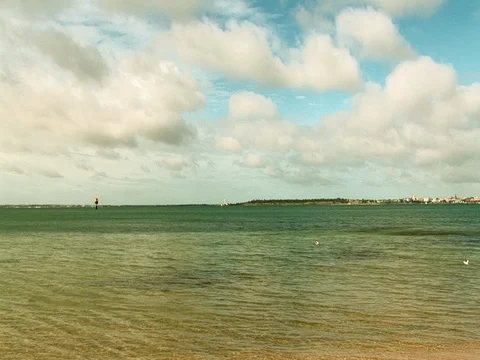 Time lapse of beach and water Stock Footage 79979531