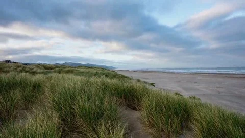 Time lapse beach on the coast of Oregon Stock Footage 69072101
