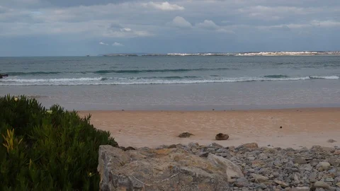 Time lapse beach Gamboa, Peniche, Portugal Video stock 88996668