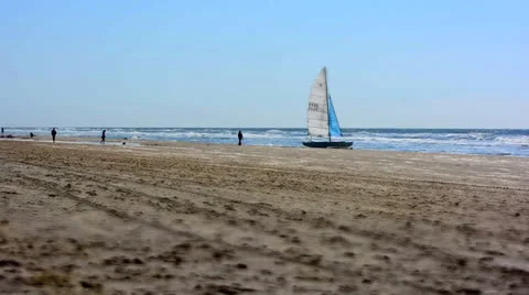 Time lapse of the beach in the Netherlands Stock Footage 24614787
