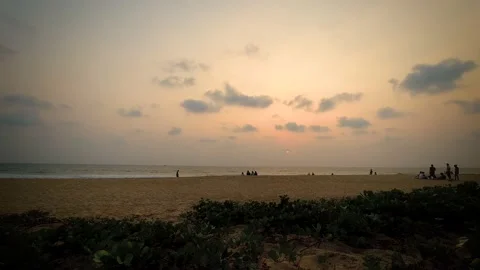 Time-lapse on beach sunset and lifestyle Stock Footage 152895248