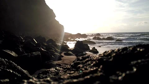 Time Lapse beach view in Gran Canaria Island Spain Stock Footage 130914344