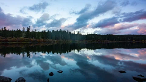 Time Lapse - Beatiful sunset clouds reflection in the water Stock Footage 165177274