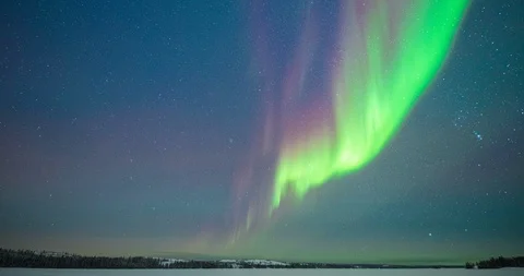 Time Lapse - Beautiful aurora Stock Footage 125495327