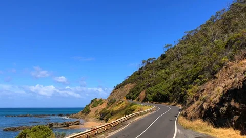 Time lapse of beautiful beach on the Great Ocean Road, Victoria, Australia Stock Footage 113398947