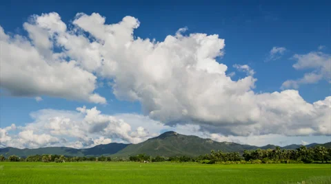 Time lapse beautiful blue sky and cloud blowing in the wind Stock Footage 29402418