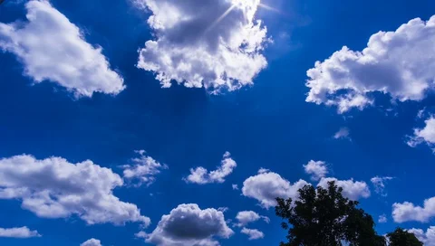 Time Lapse : Beautiful blue sky with Dramatic Cloud.HD Stock Footage 127688224