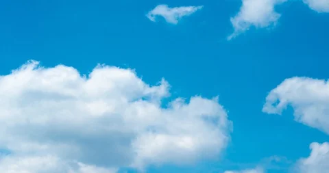Time lapse beautiful blue sky with clouds background Stock Footage 128987061
