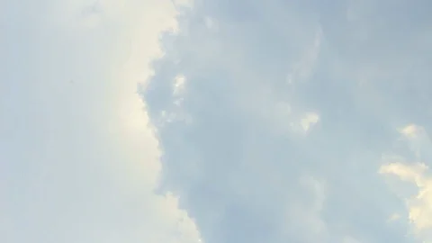 Time lapse of beautiful blue sky with clouds in summer day.Nature sky background Stock Footage 129254842
