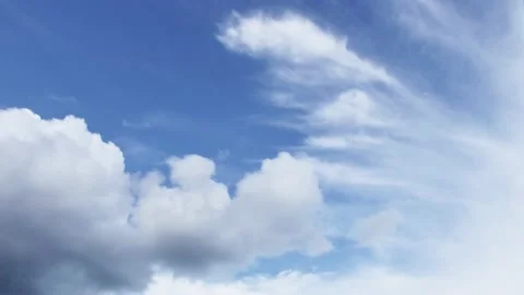 Time Lapse of Beautiful blue sky with clouds Stock Footage 132062952