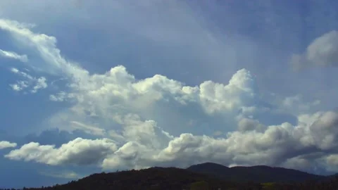 Time Lapse of Beautiful blue sky with clouds Stock Footage 132807249