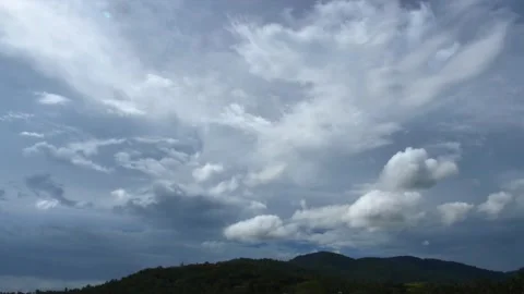 Time Lapse of Beautiful blue sky with clouds Stock Footage 132808385
