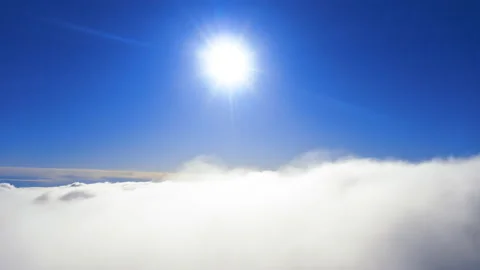 Time lapse beautiful blue sky with clouds background. Stock Footage 136426988