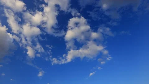 Time lapse of beautiful blue sky with white cloud background Stock Footage 143590528