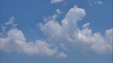 Time Lapse of Beautiful blue sky with clouds Stock Footage 148518554
