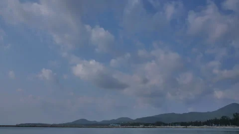 Time Lapse of Beautiful blue sky with clouds Stock Footage 148807823