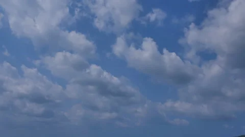 Time Lapse of Beautiful blue sky with clouds Stock Footage 148808097