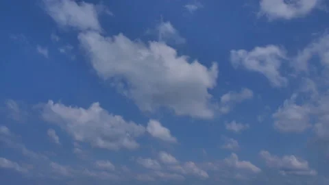 Time Lapse of Beautiful blue sky with clouds Stock Footage 148808606