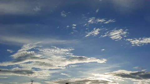 Time lapse beautiful blue sky clouds background	 Video stock 154646513