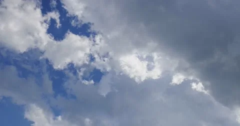 Time lapse beautiful blue sky with white clouds background moved by pleasant Vídeo Stock 154803560