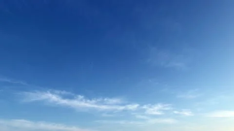 Time Lapse of Beautiful clear blue sky white clouds and puffy fluffy cumulus clo Stock Footage 232287873