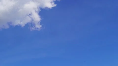 Time Lapse of Beautiful clear blue sky white clouds and puffy fluffy Stock Footage 260287331