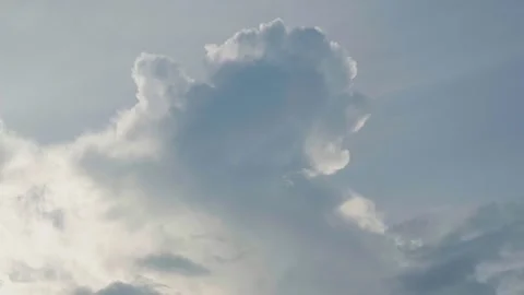 Time Lapse of Beautiful clear blue sky white clouds Stock Footage 282567333