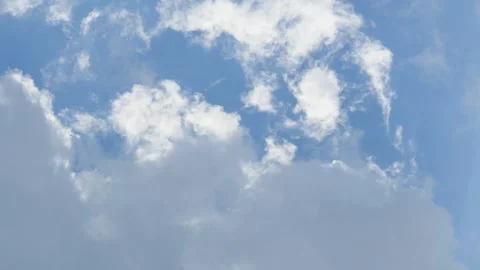 Time Lapse of Beautiful clear blue sky white clouds Stock Footage 285218111