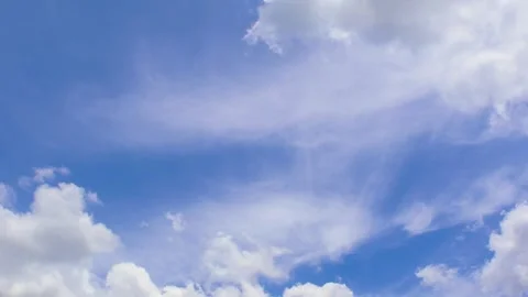 Time lapse, beautiful cloud movement In the sky with a bright sun Stock-Footage 250152038