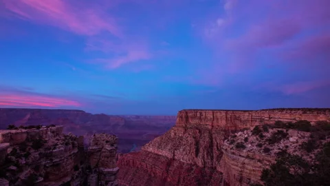 Time Lapse - Beautiful clouds and shadows moving over Grand Canyon -South Rim, Stock Footage 161118751