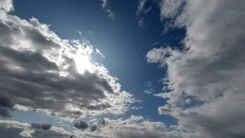 Time lapse: beautiful clouds floating by the sky in sunny day. Stock Footage 116258548