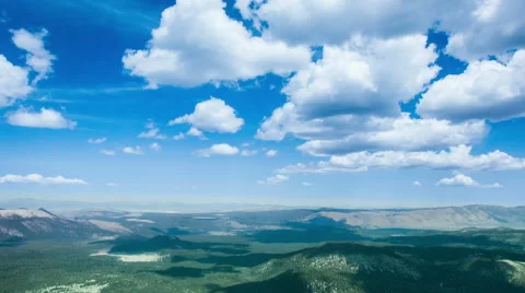 Time Lapse - Beautiful Clouds Moving Over Green Hills Stock Footage 49548065