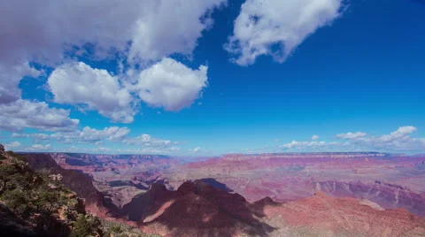 Time Lapse- Beautiful clouds moving over Grand Canyon Stock Footage 55331472