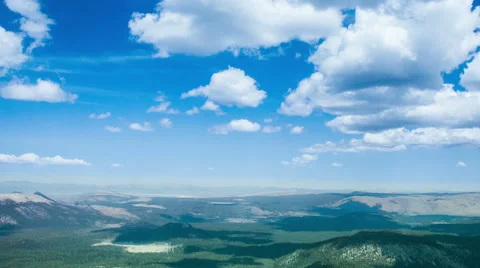Time Lapse - Beautiful Clouds Moving Over Green Hills, Panning View Video stock 61742316