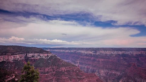 Time Lapse- Beautiful clouds moving over Grand Canyon - 4K Stock Footage 93917440