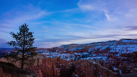 Time Lapse - Beautiful Clouds Moving Over Bryce Canyon National Park in Utah Stock Footage 171091481