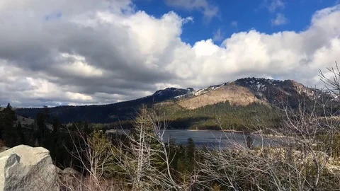 TIME-LAPSE OF BEAUTIFUL CLOUDS OVER SIERRA NEVADA MOUNTAINS HIGH DEFINITION Stock Footage 109256021