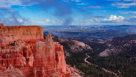Time Lapse - Beautiful Cloudscape at Bryce Canyon National Park - 4K Stock Footage 109588342