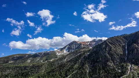 Time Lapse - Beautiful cloudscape moving over mountain range Stock Footage 222670974