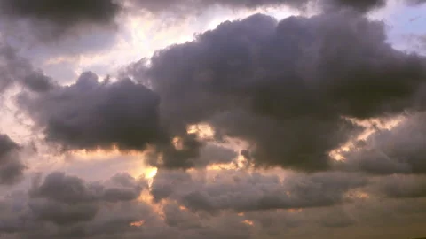 Time Lapse beautiful cloudy sky at sunset Stock Footage 85617578