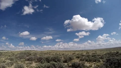 Time lapse of beautiful cumulus clouds  in the western United States Stock Footage 49866211