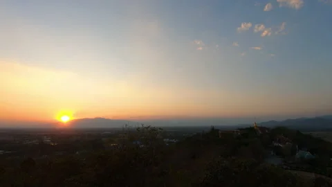 Time lapse beautiful evening sunset to dusk sky Stock Footage 158524112