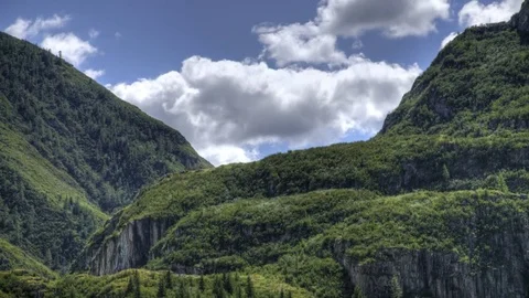 Time lapse of beautiful green mountain ridges Stock-Footage 84145489