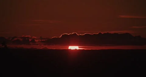 Time lapse Beautiful landscape with setting sun between clouds. Stock Footage 278908214