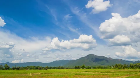 Time lapse beautiful nature landscape and cloud movement in the sky Stock Footage 40043239