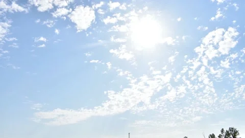 Time lapse beautiful sky and clouds background.the sky and the sun Stock Footage 194511097