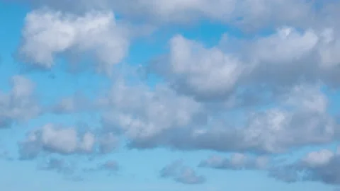 Time lapse of beautiful sky with clouds. White clouds background. Stock Footage