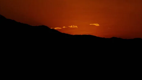 Time lapse of the beautiful sky with clouds at sunset. Stock Footage 255035622