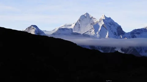 Time lapse of beautiful snowcapped mountain, Imja Glacier, Nepal Stock Footage 62388654